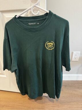 Abercrombie & Fitch Dark Green T‑Shirt with Yellow Crest